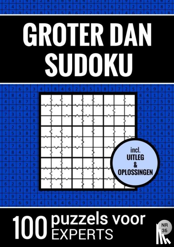 Puzzelboeken, Sudoku - Groter Dan Sudoku - 100 Puzzels voor Experts - Nr. 36