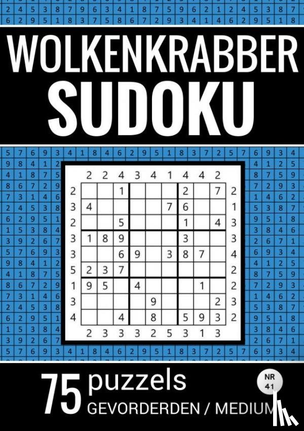 Puzzelboeken, Sudoku - Wolkenkrabber Sudoku - Nr. 41 - 75 Puzzels - Gevorderden / Medium
