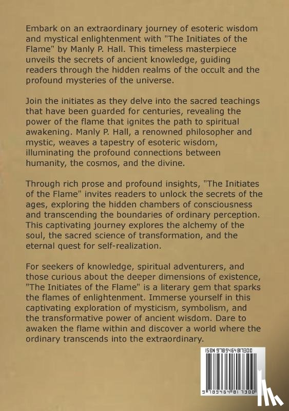 P. Hall, Manly - The Initiates of the Flame
