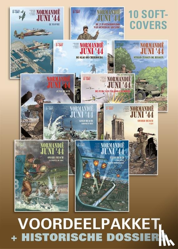 Djian, Jean-Blaise, Bournier, Isabelle, Marivain, Bruno - Normandië, juni '44: VOORDEELPAKKET 01 tm 10 (sc)