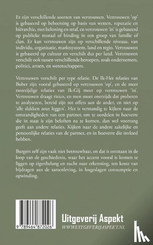 Nooteboom, Bart - Vertrouwen, list en bedrog