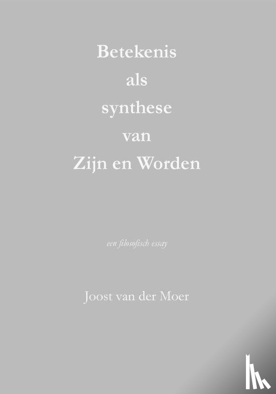 Moer, Joost van der - Betekenis als synthese van Zijn en Worden