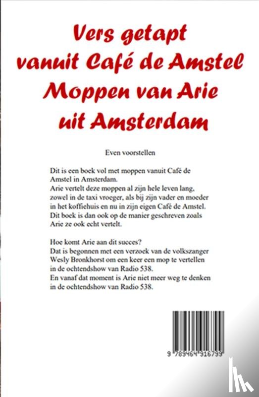 Velden, Arie van de - Vers getapt vanuit cafe de Amstel