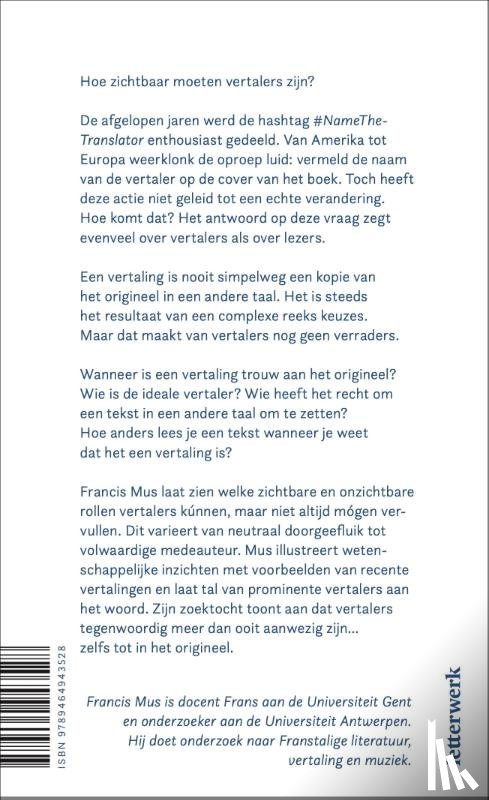 Mus, Francis - Wie is bang voor de vertaler?
