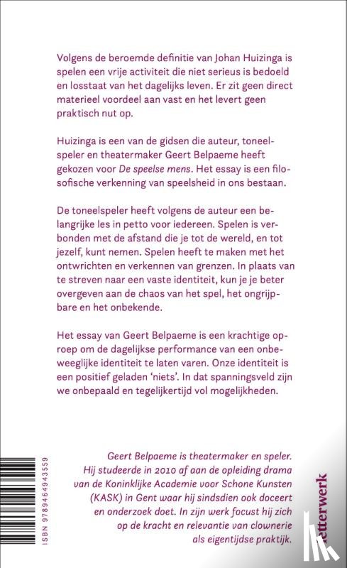 Belpaeme, Geert - De speelse mens