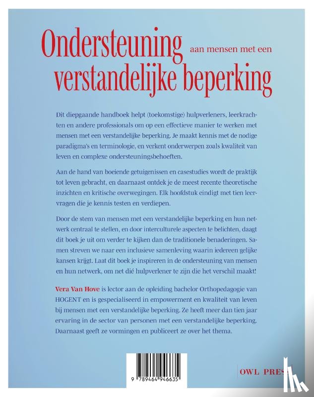 Van Hove, Vera - Ondersteuning aan mensen met een verstandelijke beperking