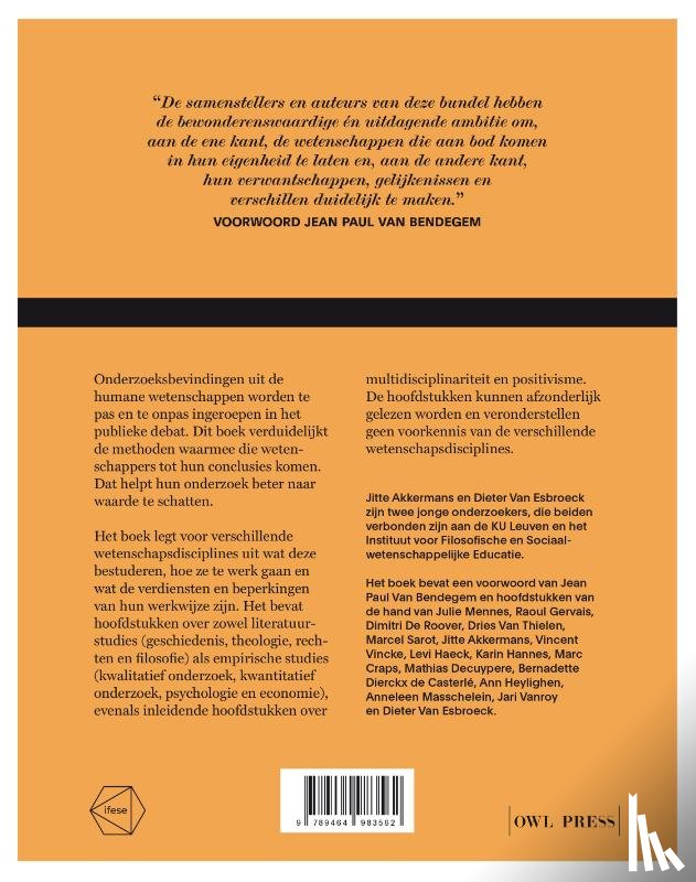 Akkermans, Jitte, Van Esbroeck, Dieter - Wetenschapsmethodologie in perspectief