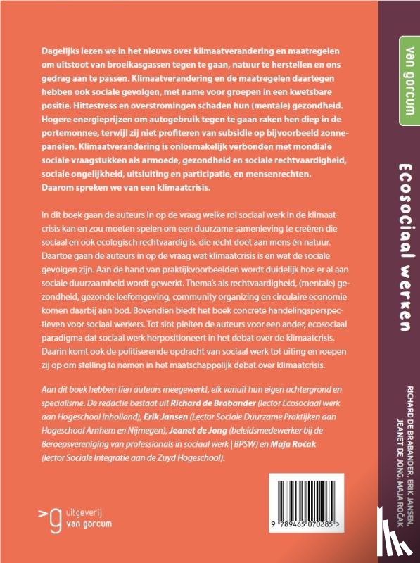 Brabander, Richard de, Jansen, Erik, Jong, Jeanet de, Ročak, Maja - Ecosociaal werken