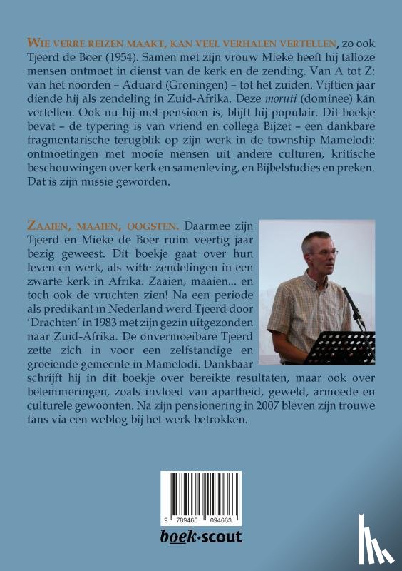 Tjeerd de Boer, Moruti - Mijn Mamelodi Missie