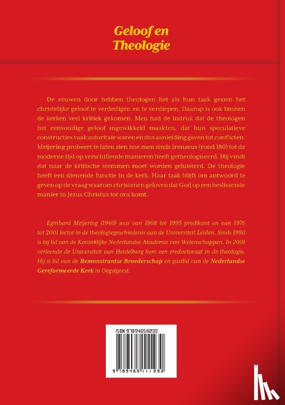 Meijering, Eginhard - Geloof en Theologie