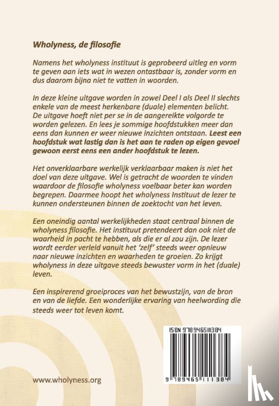 The wholyness Institute - Wholyness, de filosofie