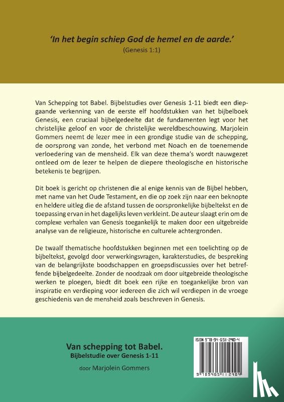 Gommers, Marjolein - Van schepping tot Babel