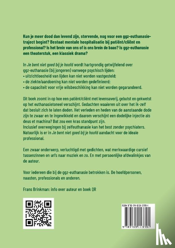 Brinkman, Frans - Je bent niet goed bij je hoofd