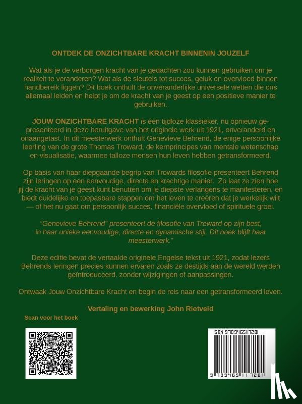 Behrend, Genevieve, Rietveld, John - Jouw Onzichtbare Kracht