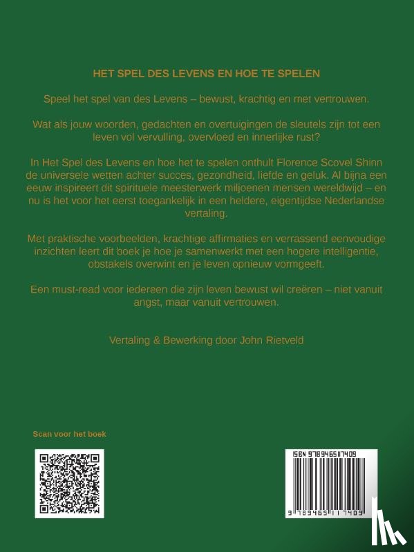 Shinn, Florence Scovel, Rietveld, John - HET SPEL DES LEVENS EN HOE TE SPELEN