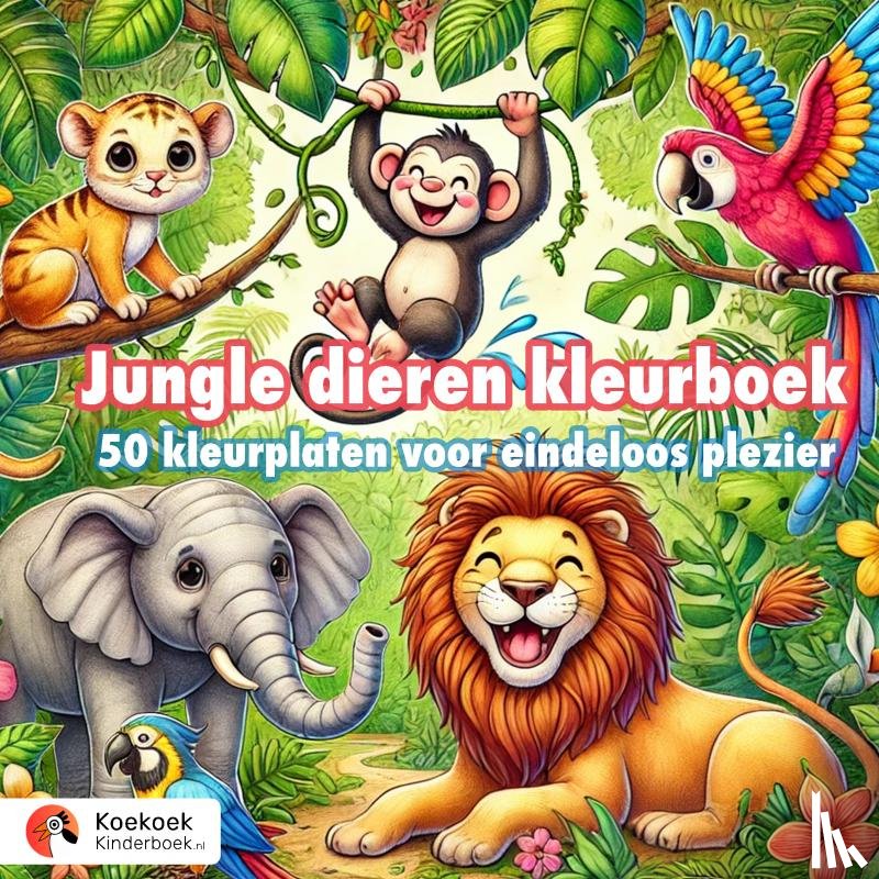 Kinderboek, Koekoek - Jungle dieren kleurboek