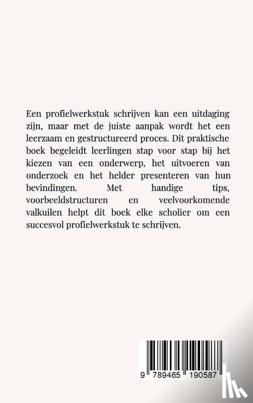 B.V., Andries - Hoe schrijf je een profielwerkstuk