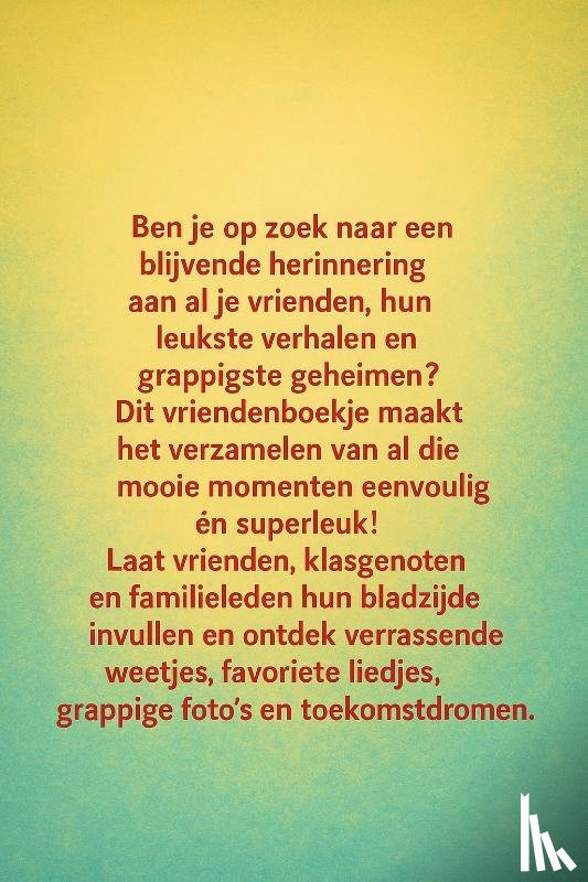 B.V., Andries - Monster Vriendenboekje