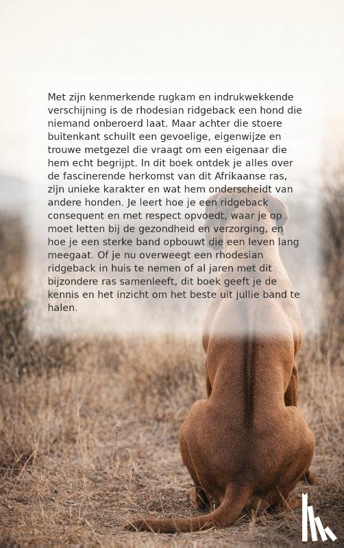 B.V., Andries - Alles over de rhodesian ridgeback