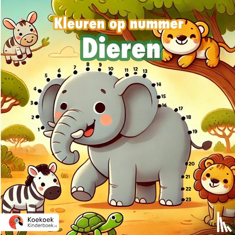 Kinderboek, Koekoek - Kleuren op nummer: Dieren