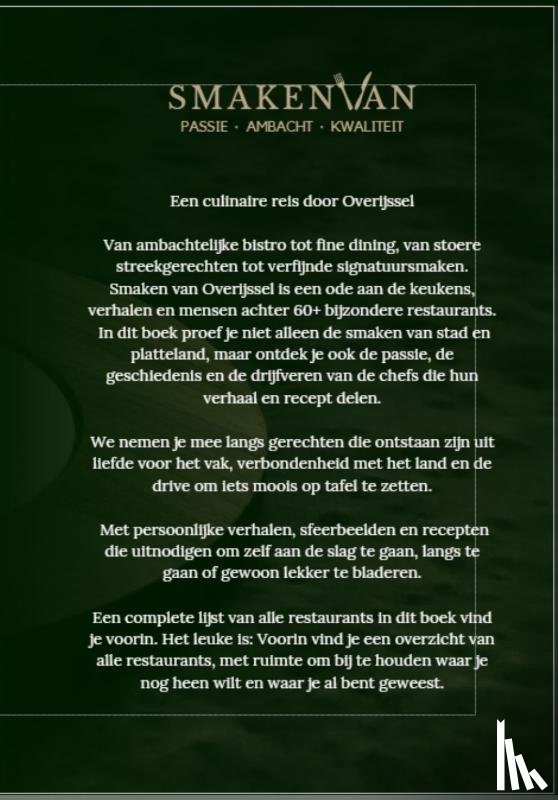 Bouma, Xander, Bouwers, Nino - Smaken van Overijssel