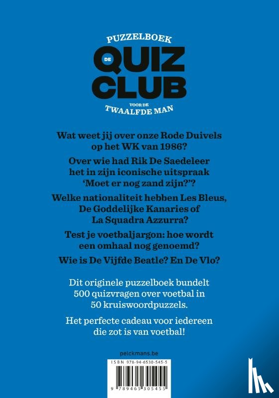 Suykens, Tom, Coppens, Dieter - De quizclub voor de twaalfde man