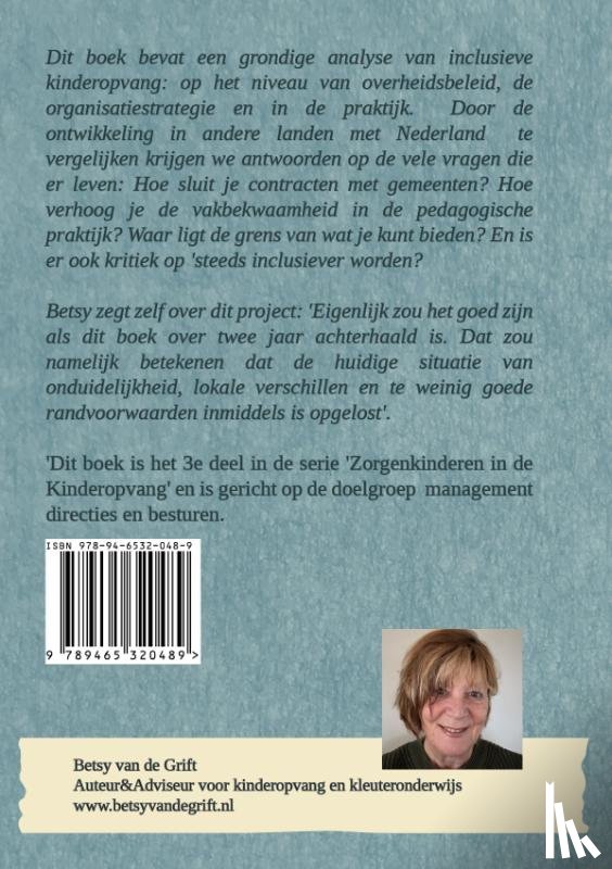 Grift, Betsy van de - De Wegen naar Inclusieve Kinderopvang