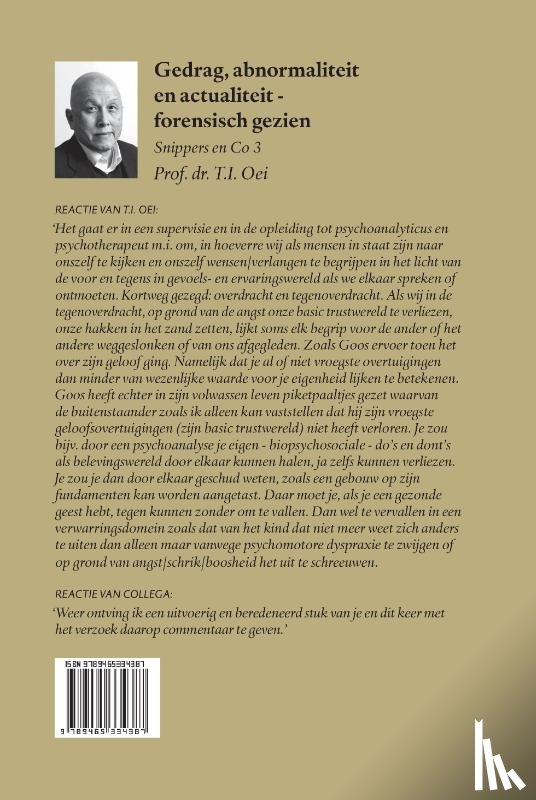 Oei, Prof. Dr. T.I. - Gedrag, abnormaliteit en actualiteit - forensisch gezien