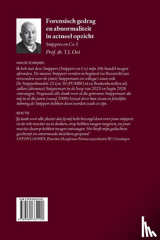 Oei, Prof. Dr. T.I. - Forensisch gedrag en abnormaliteit in actueel opzicht