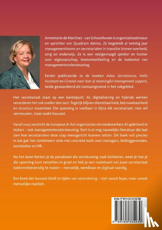 De Martines-van Schoonhoven, Annemarie, Van Steen, Katrien - Begin vandaag aan het secretariaat van morgen