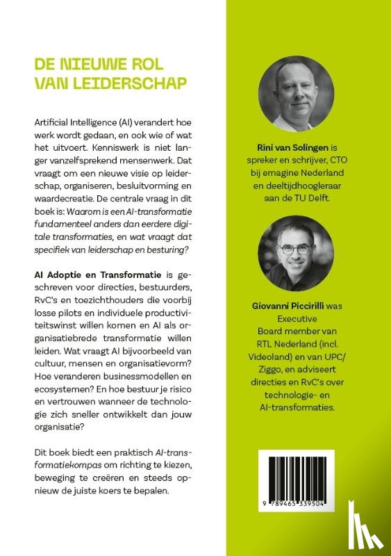 Van Solingen, Rini, Piccirilli, Giovanni - AI Adoptie en Transformatie
