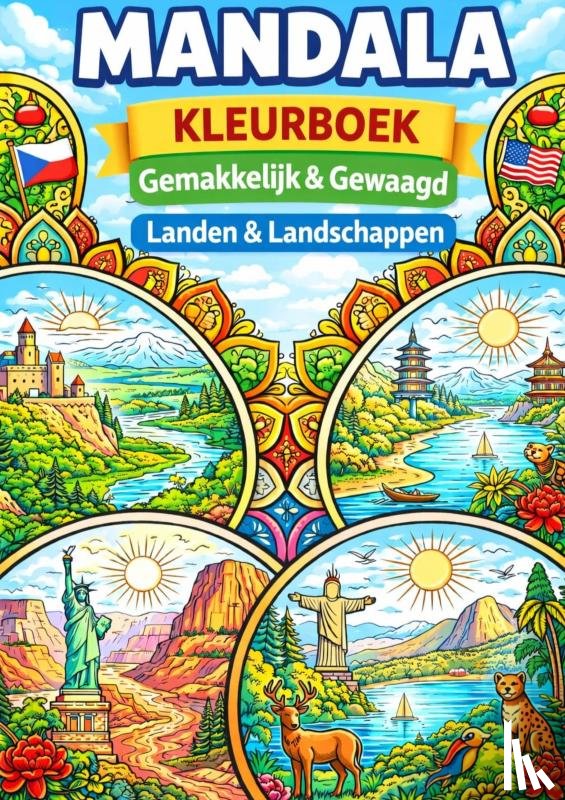 Mourits, H. - Mandala Kleurboek, Landen & Landschappen (Gemakkelijk & Gewaagd)