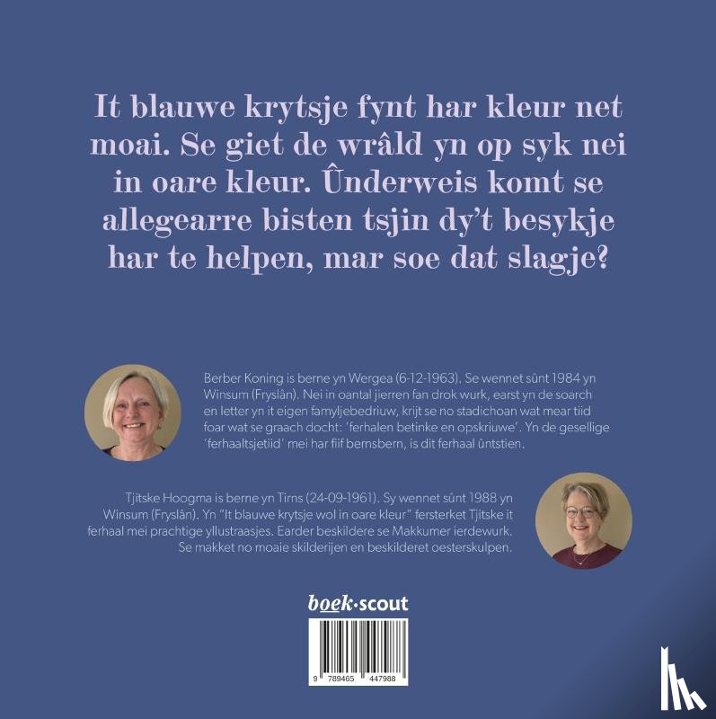 Koning, Berber - It blauwe krytsje wol in oare kleur