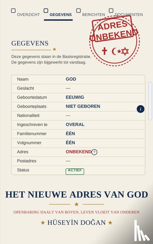 Dogan, Huseyin - HET NIEUWE ADRES VAN GOD