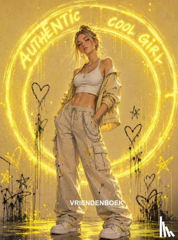 van der Vlugt, F. - Authentic cool girl - VRIENDENBOEK (Nederlands) - geel