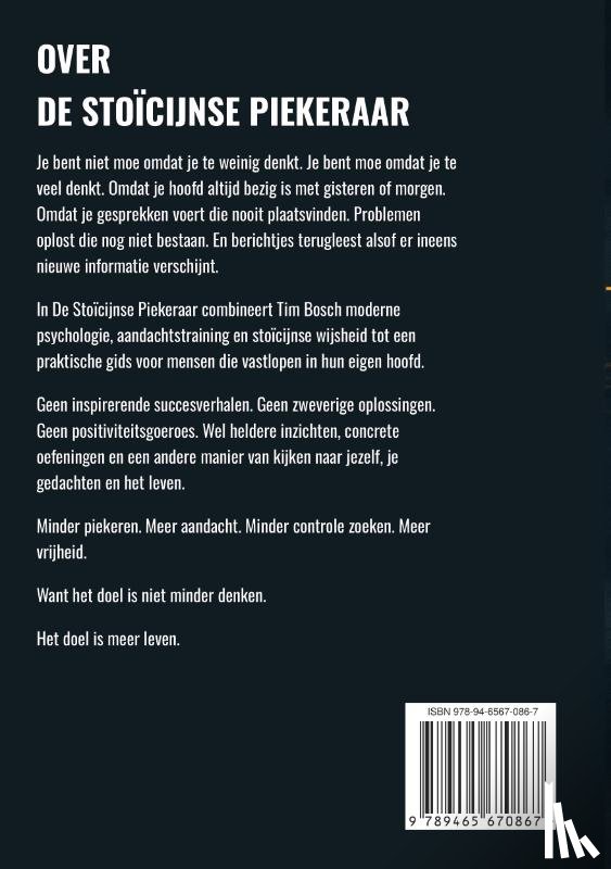 Bosch, Tim Peter - De Stoïcijnse Piekeraar