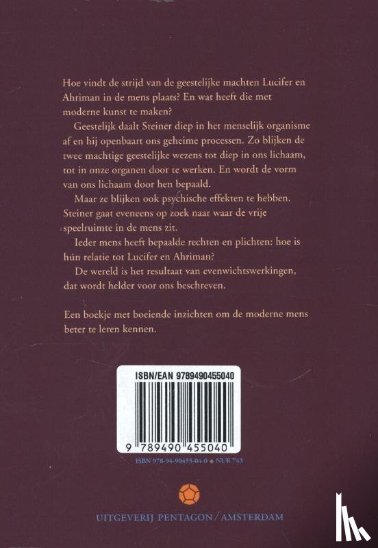 Steiner, Rudolf - De strijd van Lucifer en Ahriman in de mens