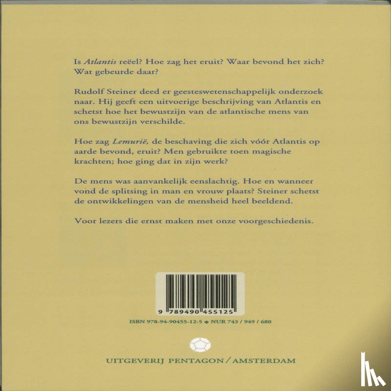 Steiner, Rudolf - Atlantis en Lemurië