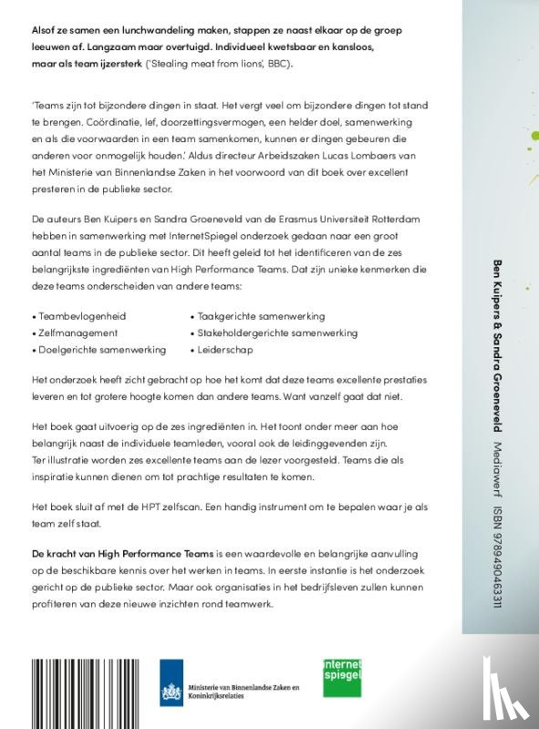 Kuipers, Ben, Groeneveld, Sandra - De kracht van high performance teams