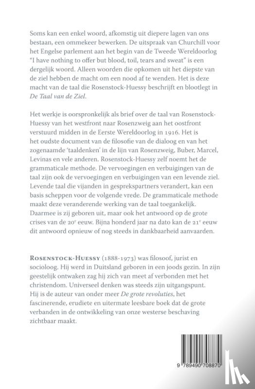 Rosenstock-Huessy, Eugen - De taal van de ziel