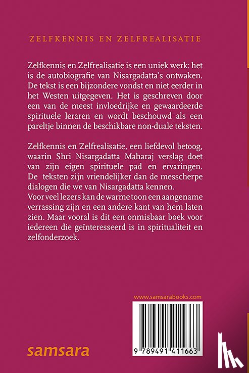 Maharaj, Nisargadatta - Zelfkennis en zelfrealisatie