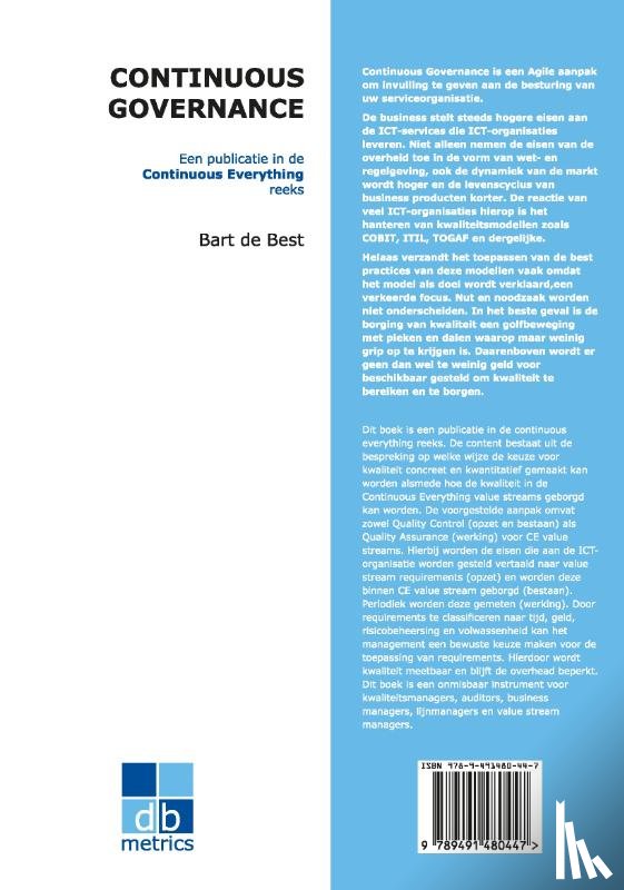 Best, Bart de - Continuous Governance