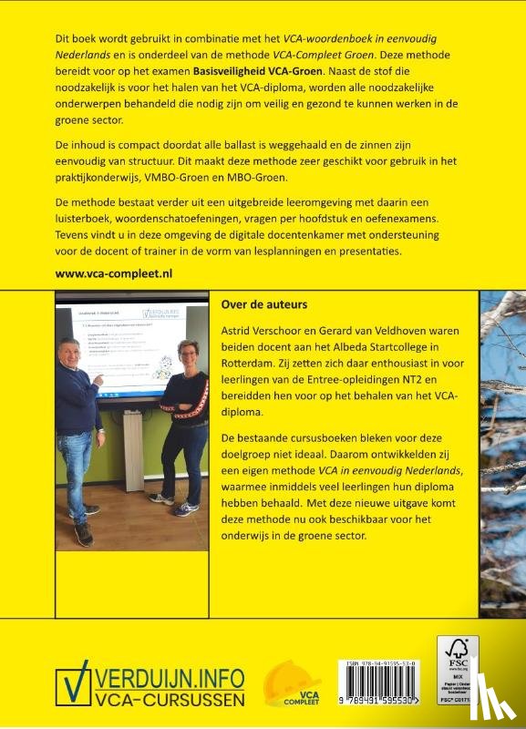 Verschoor, Astrid, Veldhoven, Gerard van - VCA- Groen in eenvoudig Nederlands