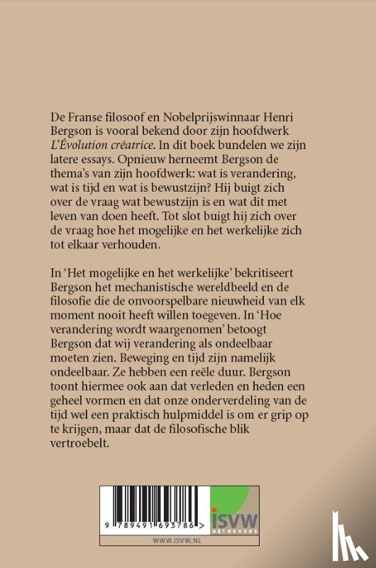 Bergson, Henri - Essays over bewustzijn en verandering