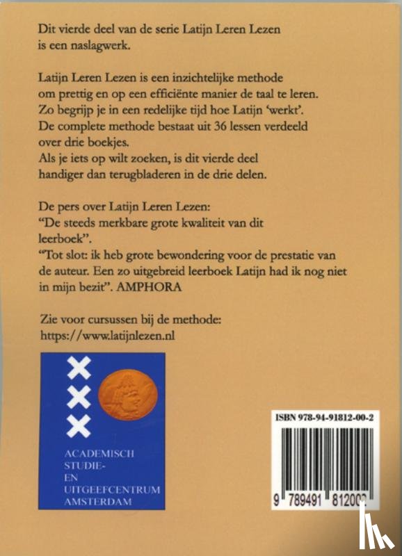 Royen, René van - Latijn leren lezen IV vormenboekje