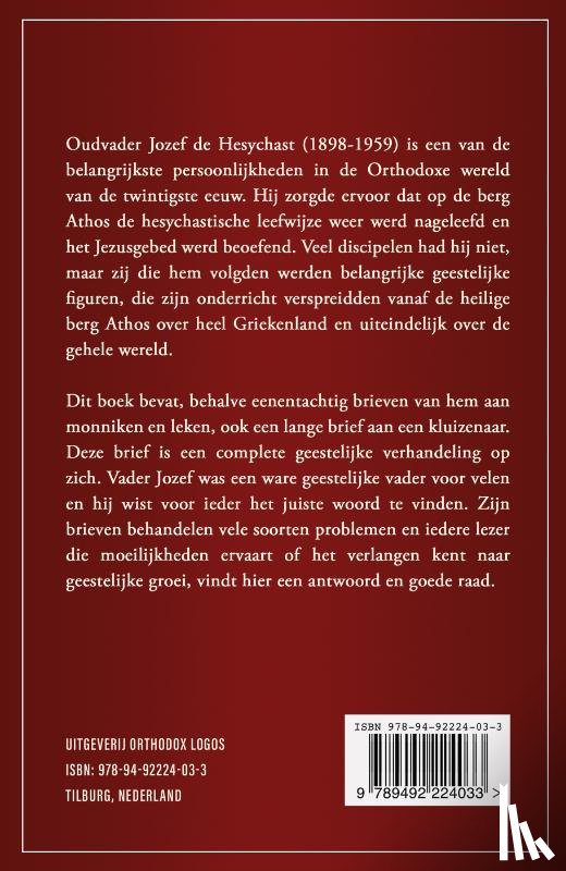 Hesychast, Jozef de - Geestelijke brieven