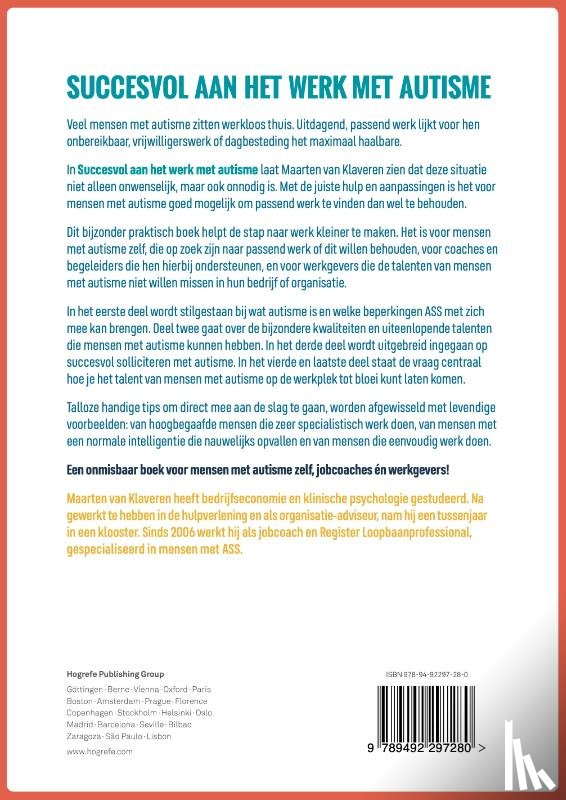 Klaveren, Maarten van - Succesvol aan het werk met autisme