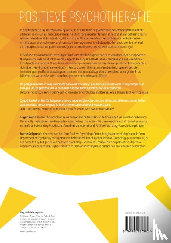 Rashid, Tayyab, Seligman, Martin - Positieve psychotherapie