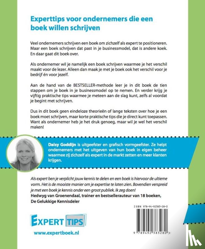 Goddijn, Daisy - Experttips voor ondernemers die een boek willen schrijven