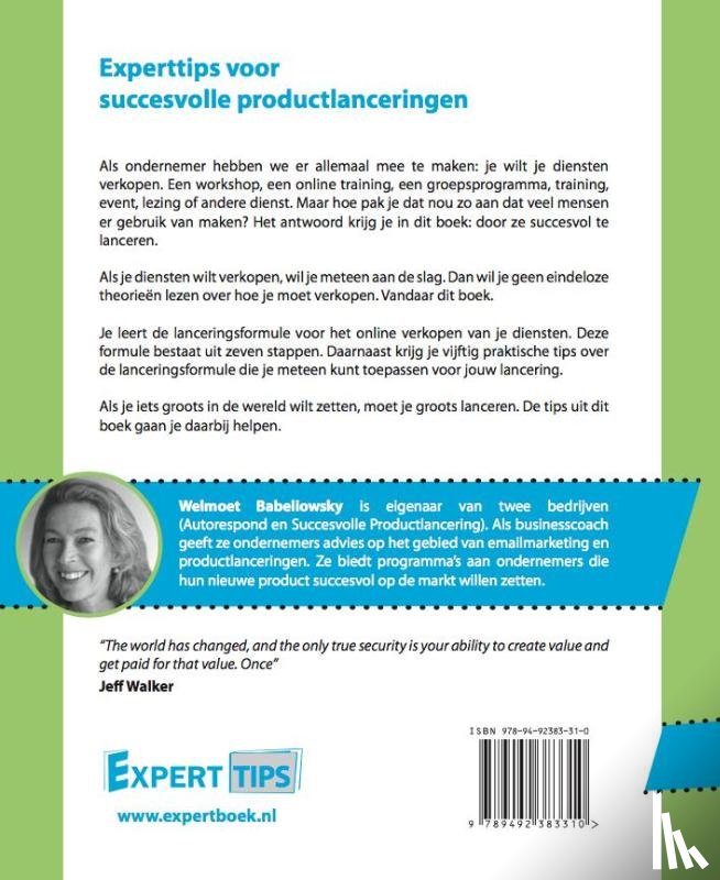 Babeliowsky, Welmoet - Experttips voor succesvolle productlanceringen